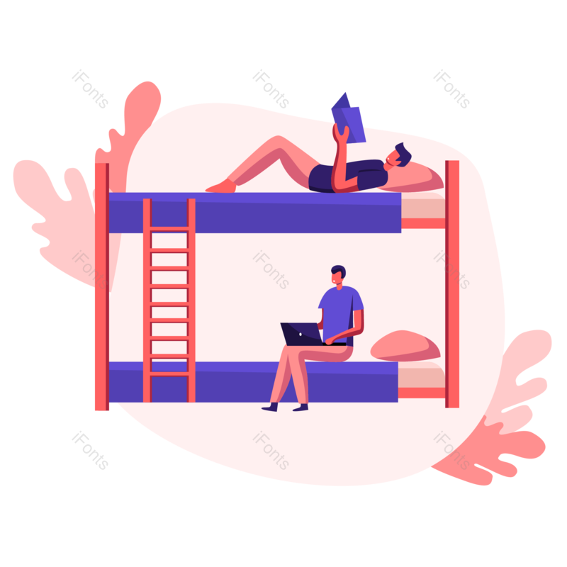 学习图片,蓝色扁平化元素,学校PNG,青年免抠素材